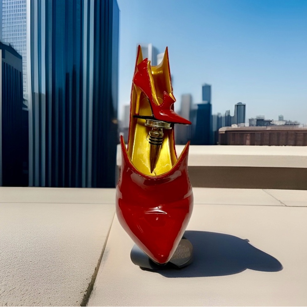 BNWT Just The Right Shoe ‘DEVILISH’ Bottle Holder with Matching Stopper - Picture 5 of 6